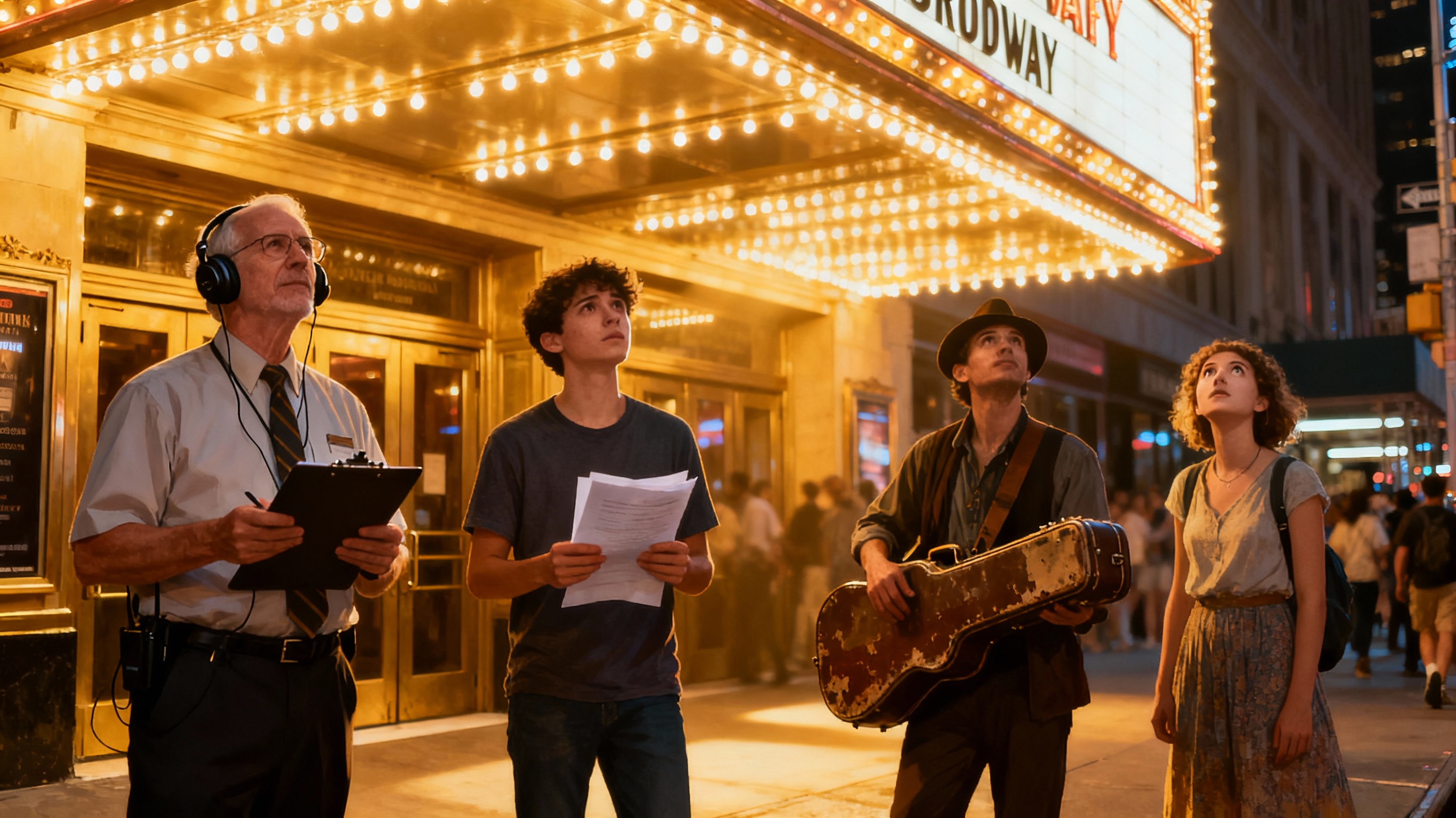 Lead actors performing a duet